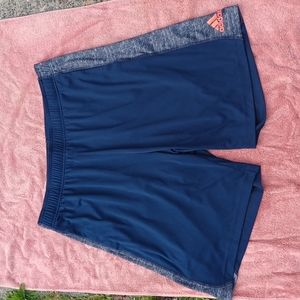 Adidas men's athletic shorts color blue/gray size XL